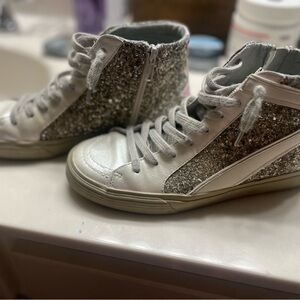 Glittery High-Top Shu Shop Sneakers